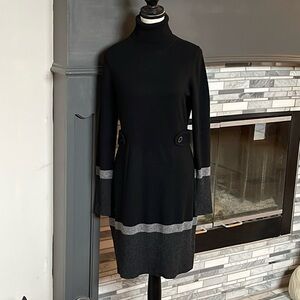Banana Republic Sweater Dress. Size Medium. Black and gray.